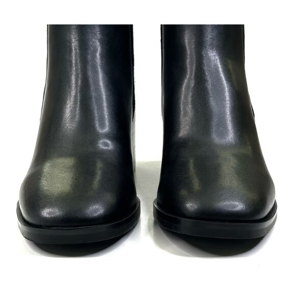 Steve Madden Ruthy Black Leather Ankle Boots Side Zip Womens Size 7.5M New $119 - Picture 3 of 12